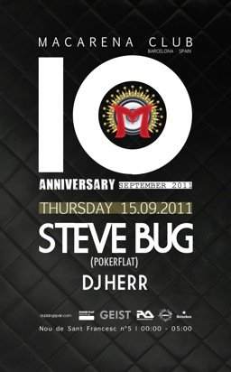 10th Anniversary with Steve Bug & DJ Herr - Página frontal