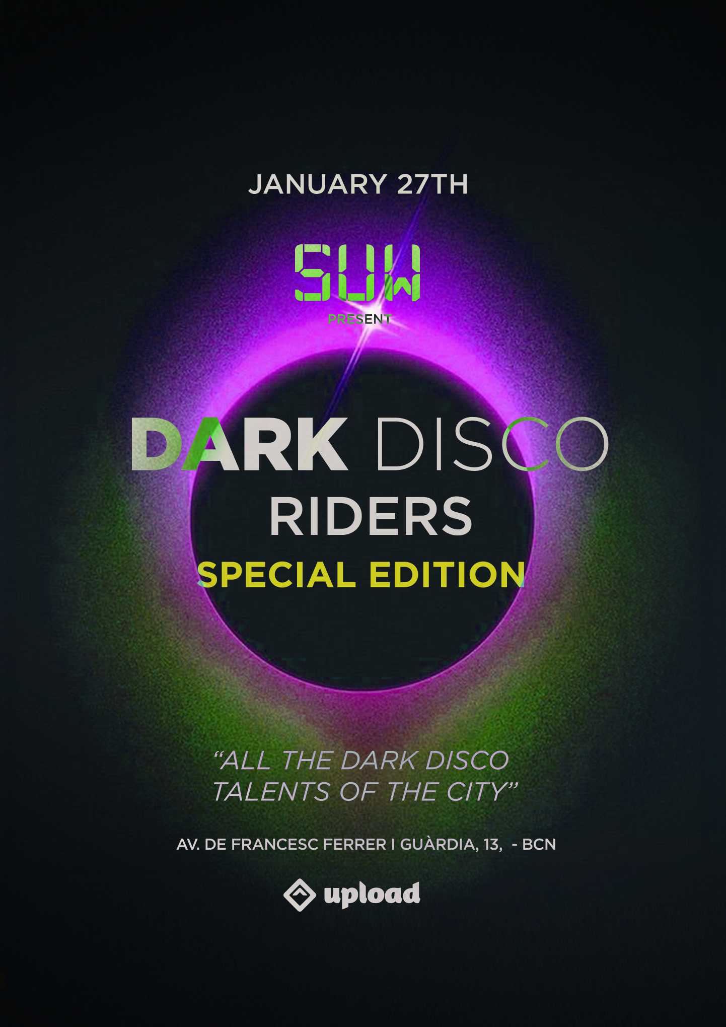 SUW DarkDisco Riders Special Edition - フライヤー表