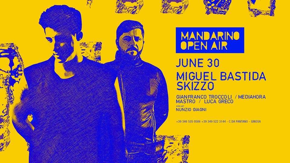 Mandarino Club Open Air with: Miguel Bastida, Skizzo, Gianfranco Troccoli & Crew - フライヤー表