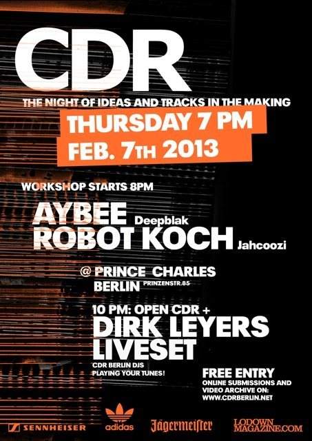 CDR Berlin with Aybee, Robot Koch & Dirk Leyers - Live - Página frontal