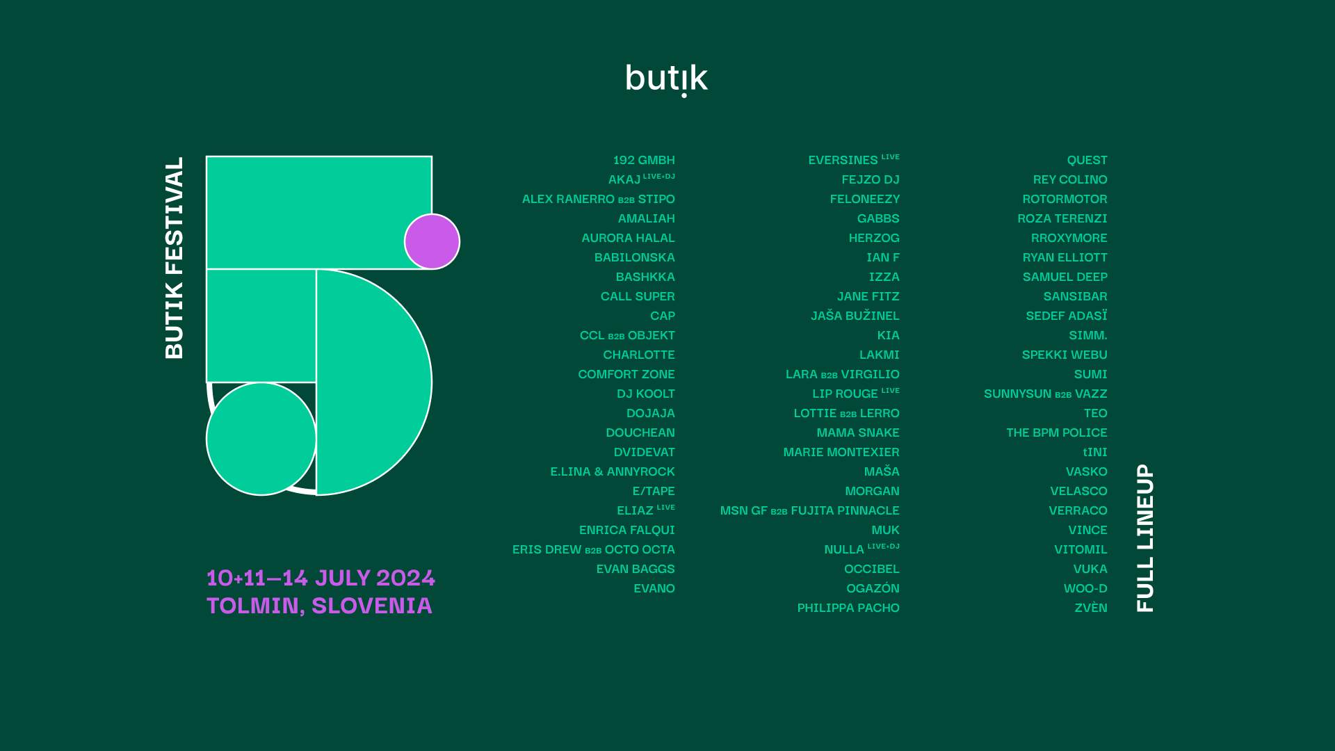 Butik Festival 2024 - フライヤー表