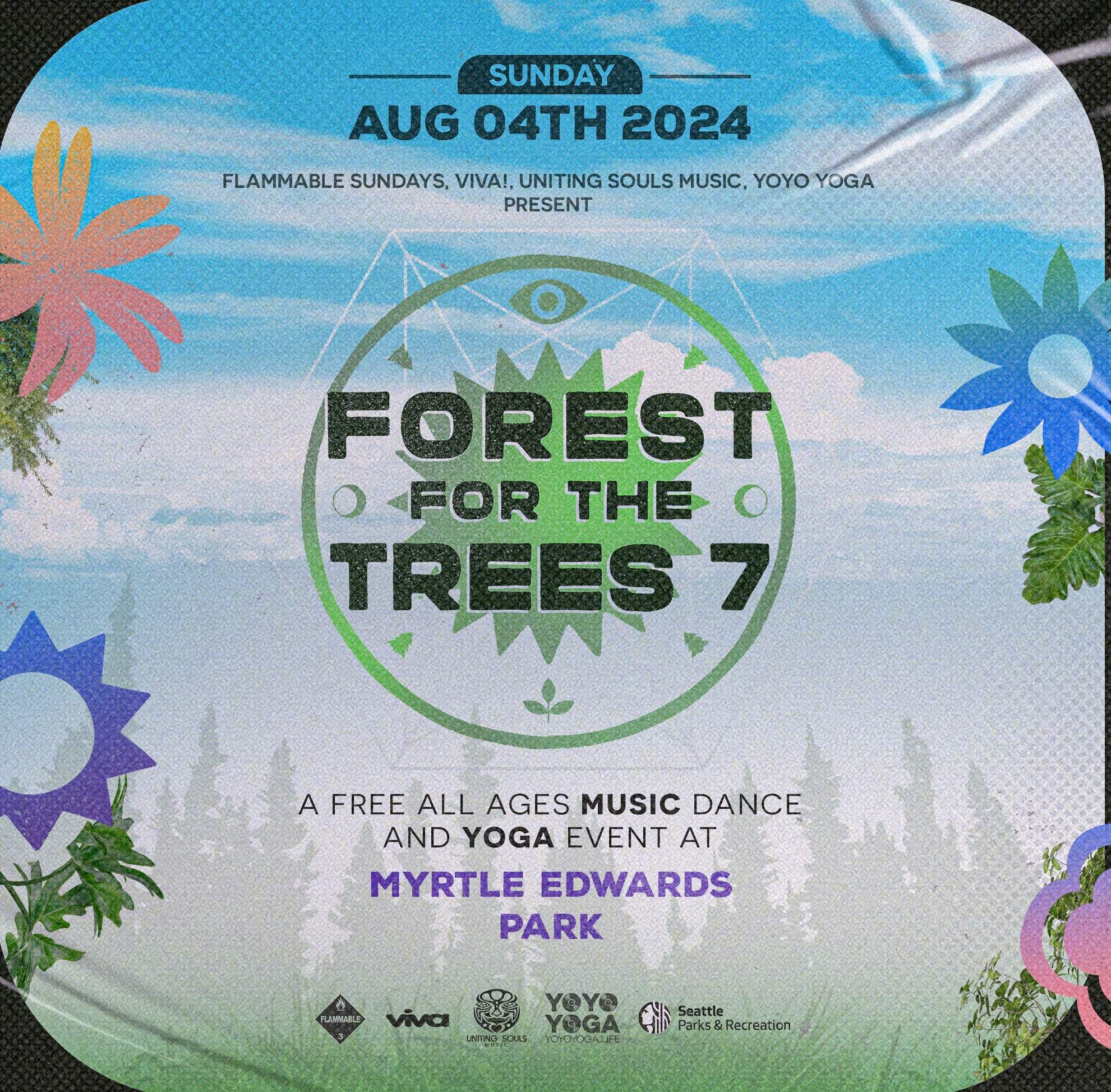 Forest For the Trees 7- A Free All Ages Music Dance and Yoga Event at the Park - Página frontal