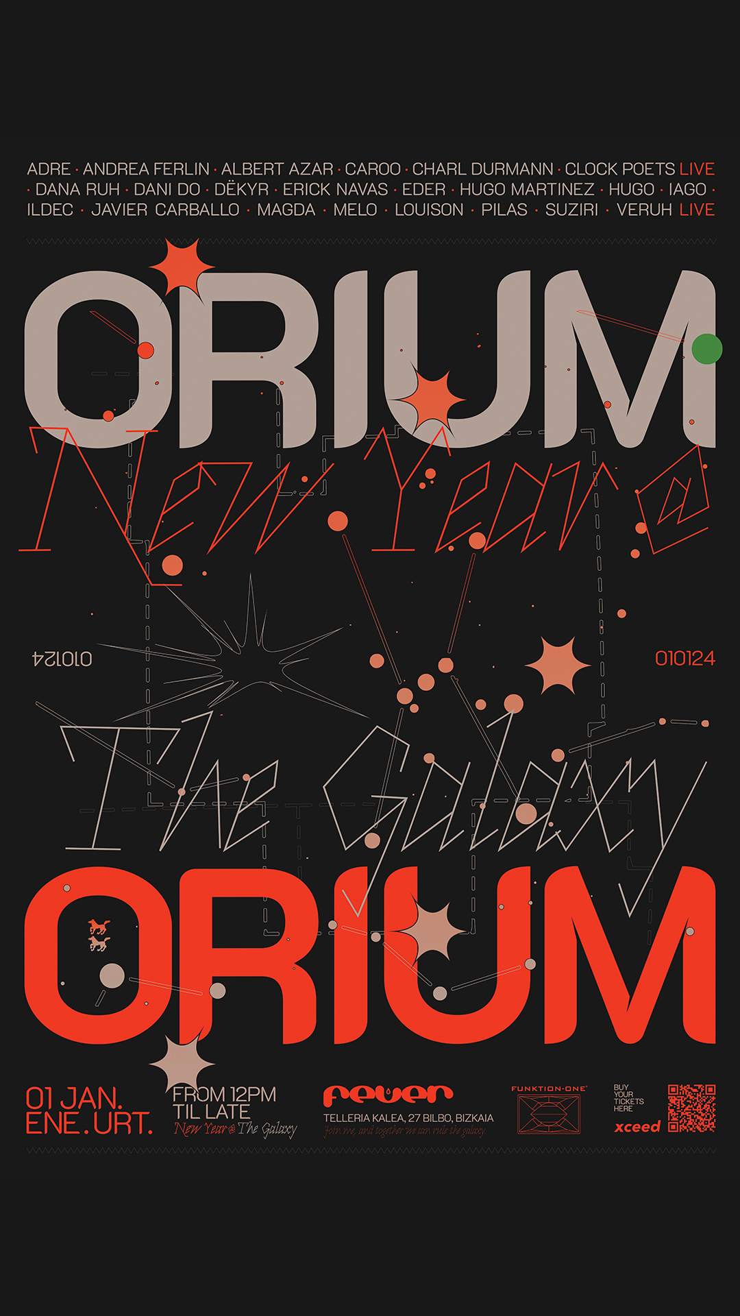 New Year at The Galaxy Orium - フライヤー表