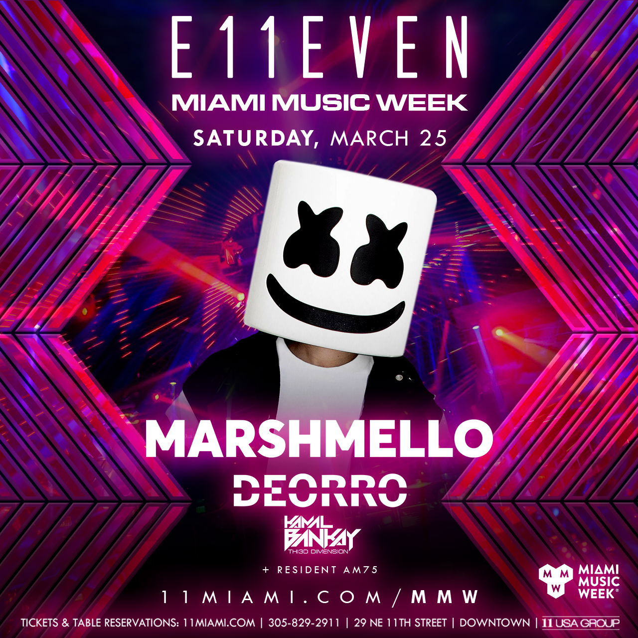 MMW feat. Marshmello en E11EVEN MIAMI & ROOFTOP, Miami