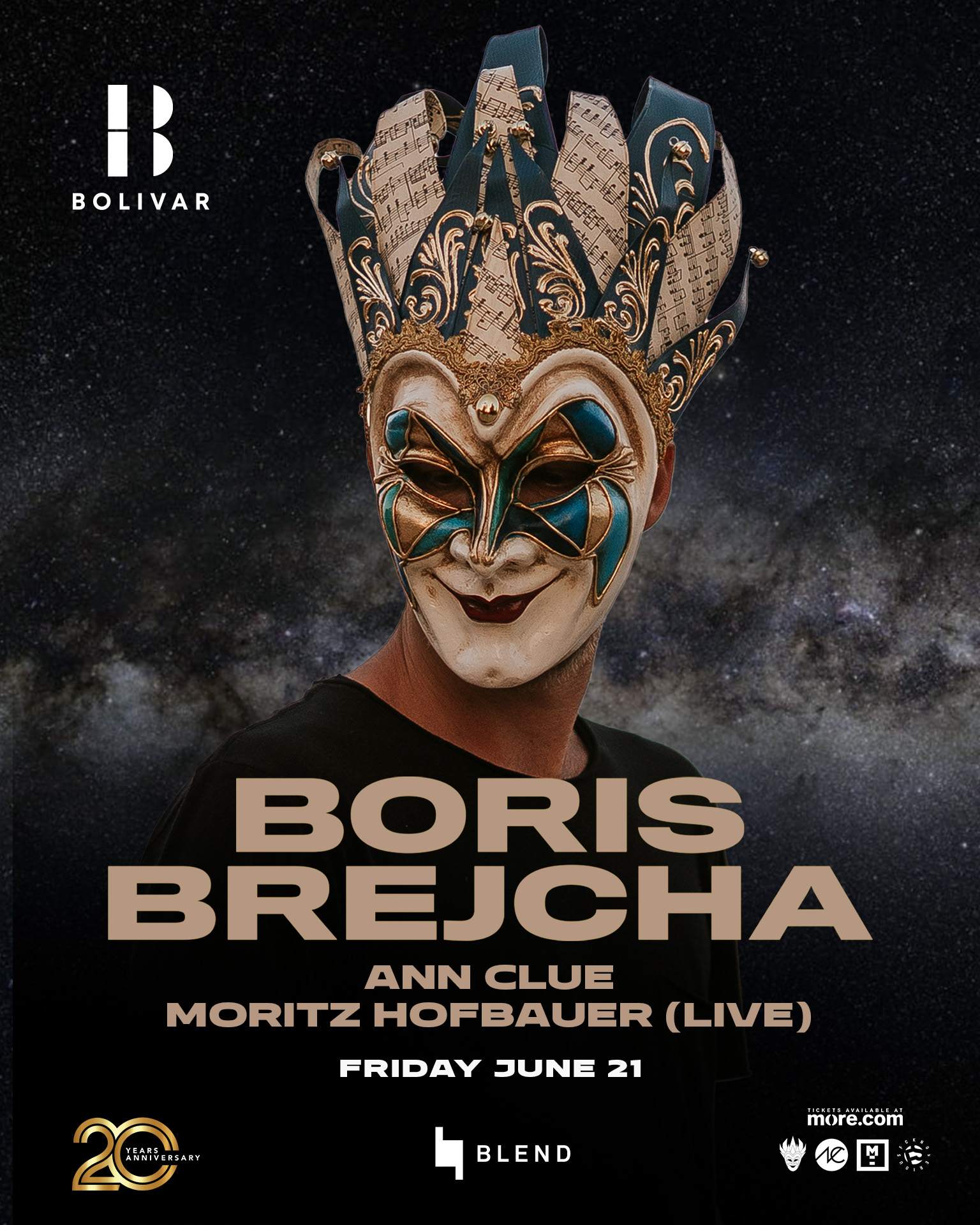 Boris Brejcha I Fri June 21 I Bolivar - Página trasera