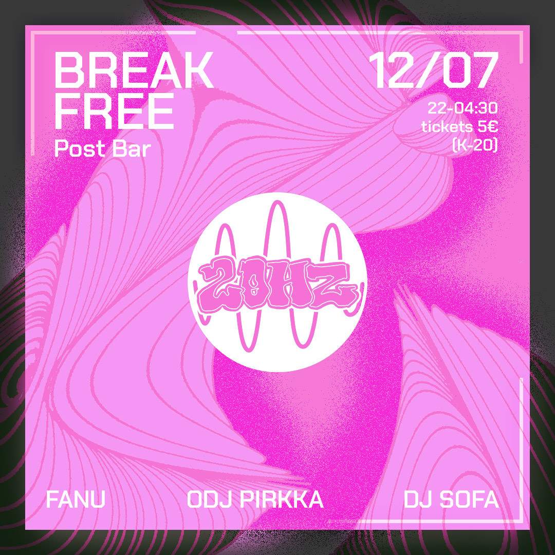 20Hz: Break Free — Fanu, DJ Sofa, ODJ Pirkka - Página frontal