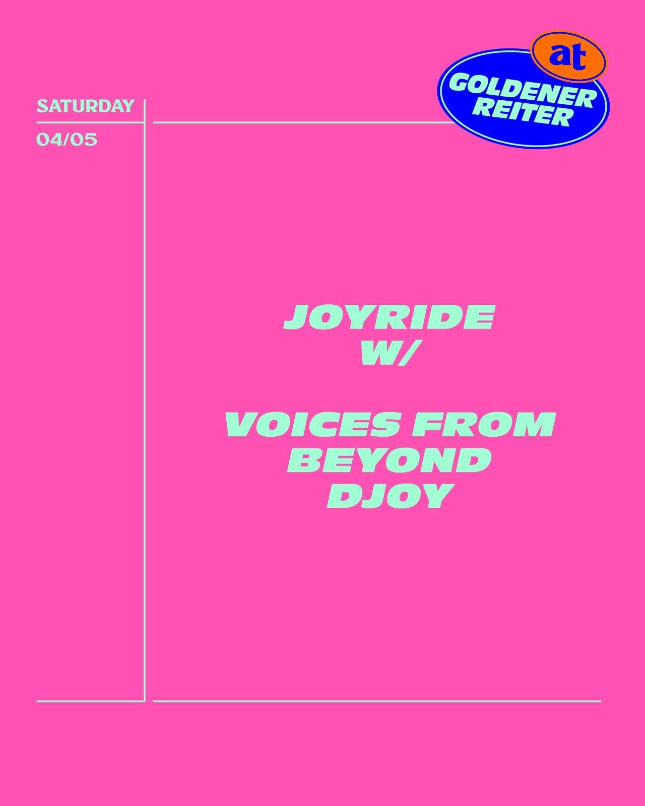 Joyride with Voices From Beyond, DJoy - Página frontal