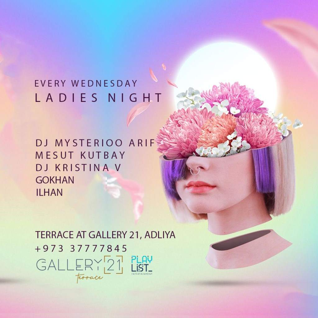 Techno Ladies Night at Gallery 21 Terrace, Adliya - フライヤー裏