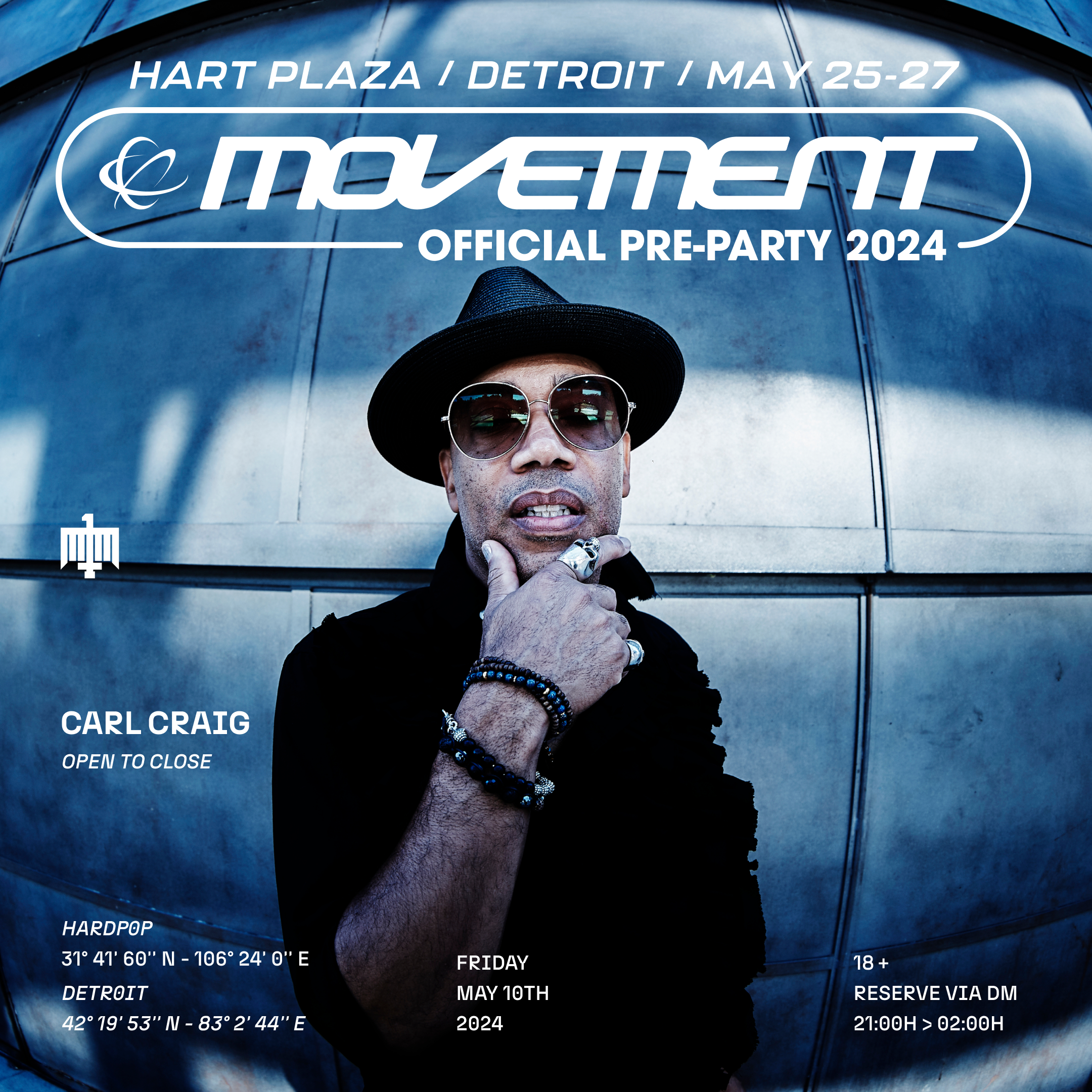 Carl Craig / Movement Festival Official Pre-Party - フライヤー表