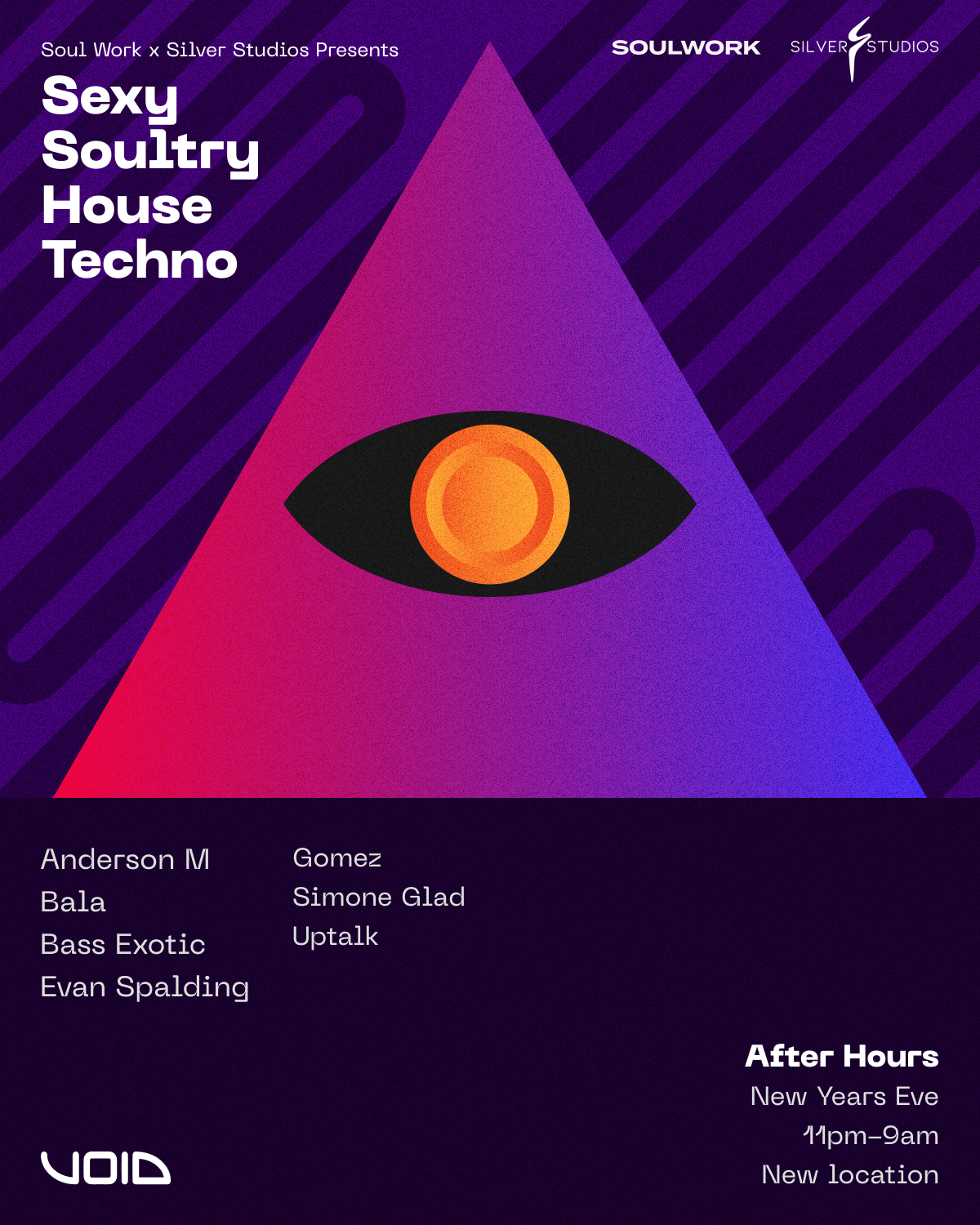 Sexy Soultry House Techno NYE 2023 After Hours event - フライヤー表