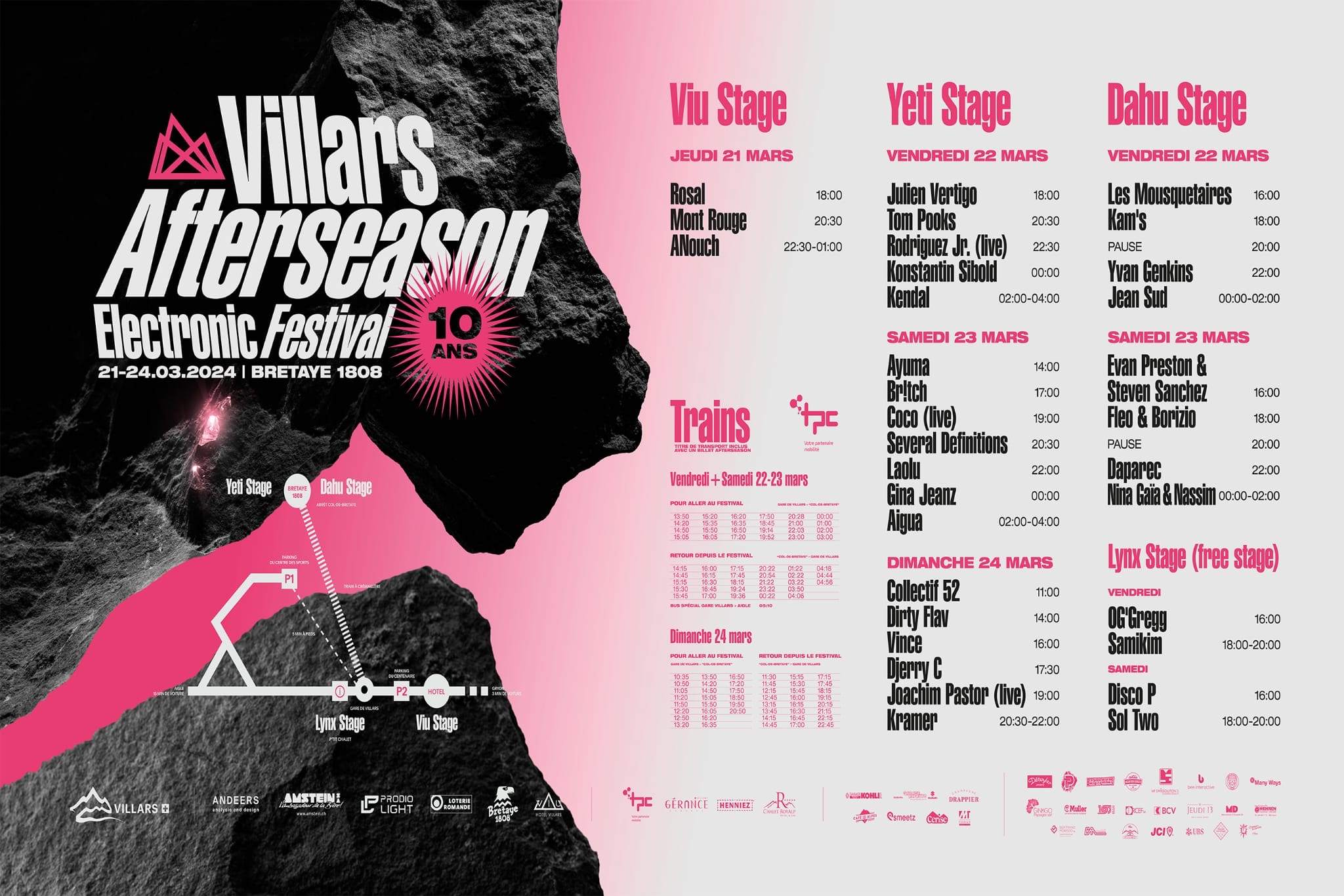 Villars Afterseason Electronic Festival 2024 - フライヤー裏