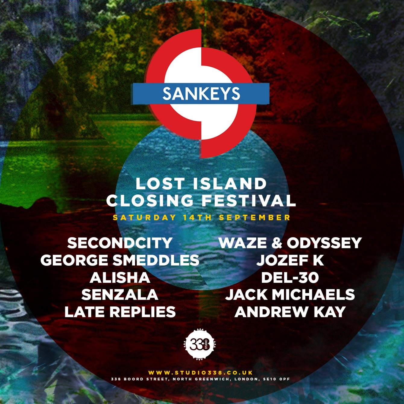 Sankeys London - Lost Island Closing Festival - フライヤー表