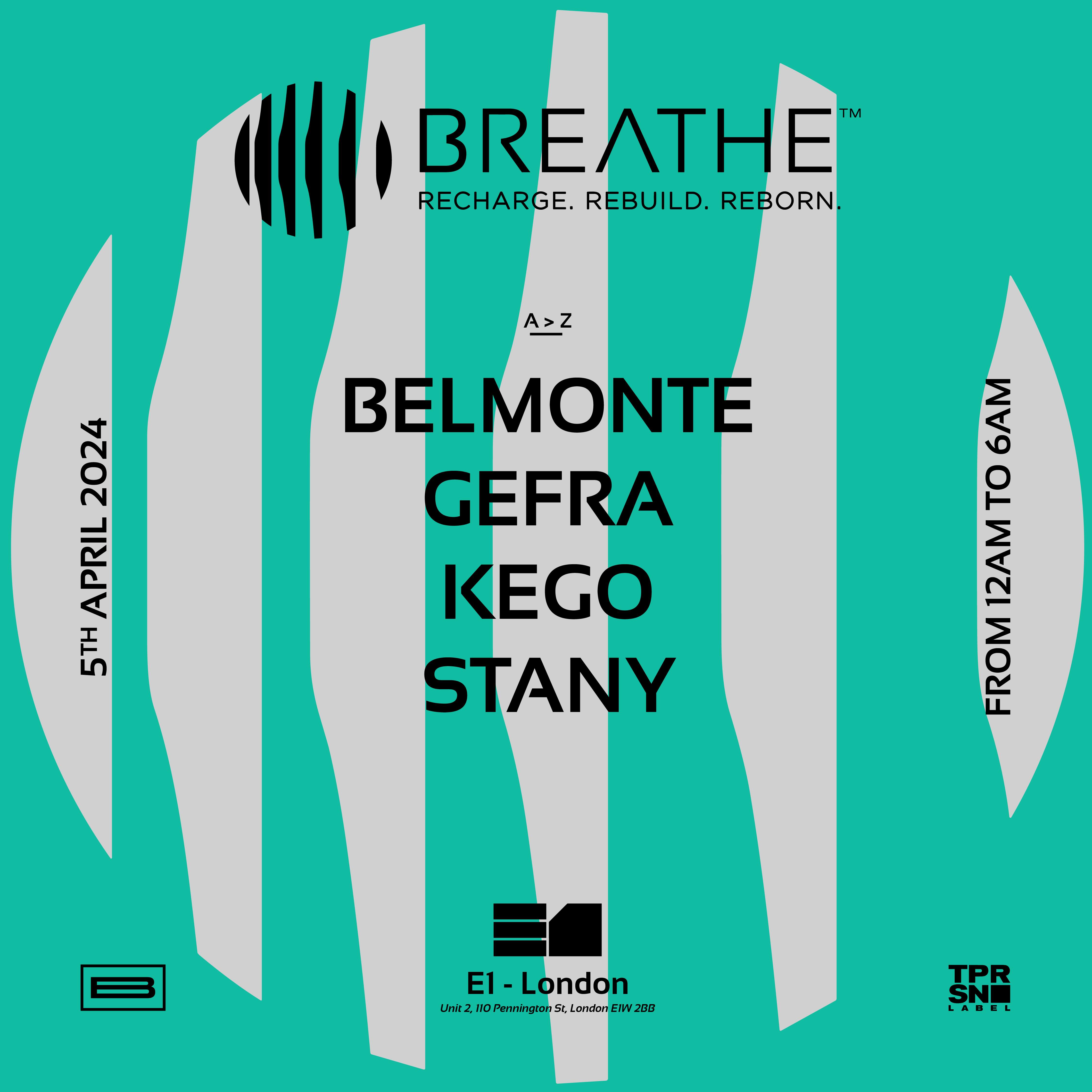 BREATHE: Opening party with Belmonte, Gefra, Kego, Stany - フライヤー裏