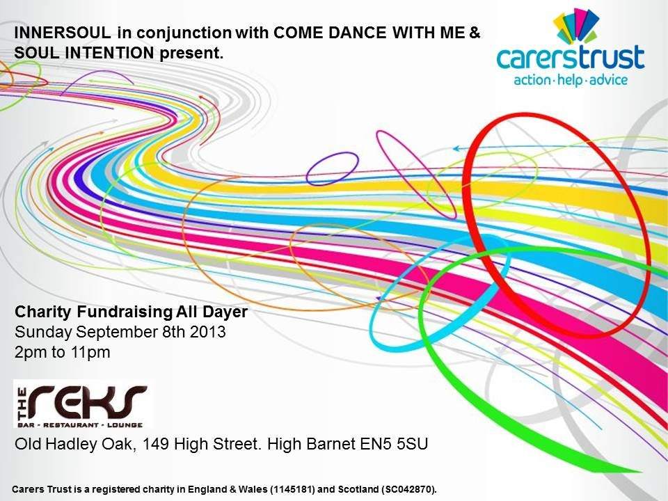 Charity Fundraising Alldayer in aid of the Carers Trust Hosted by Innersoul & Soul Intention - フライヤー表