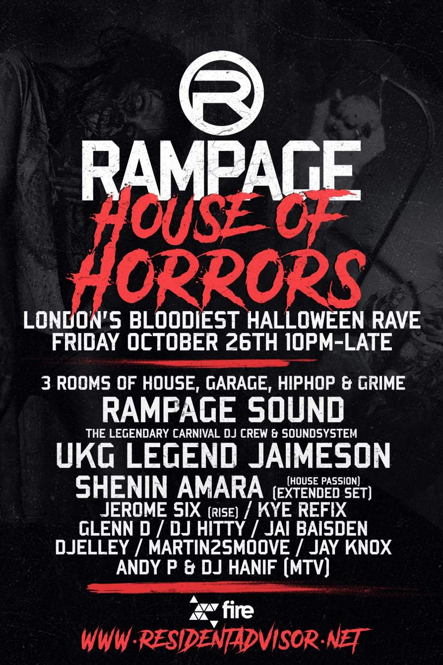 The House of Horrors - Rampage Sound Halloween Rave - Página trasera
