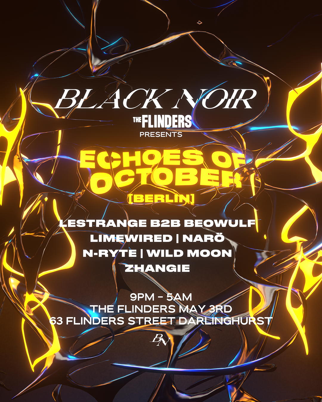 BLACK NOIR presents: Echoes Of October [BERLIN] - フライヤー表