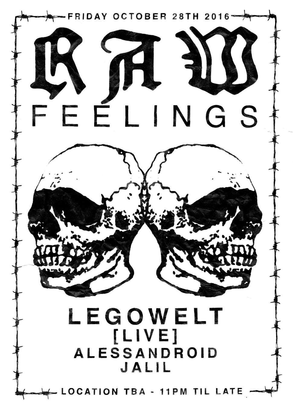 Raw Feelings Halloween with Legowelt - Página frontal