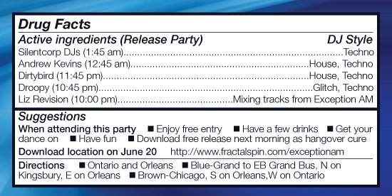 Artificial Intelligence 1: Exception Am Release Party - フライヤー裏