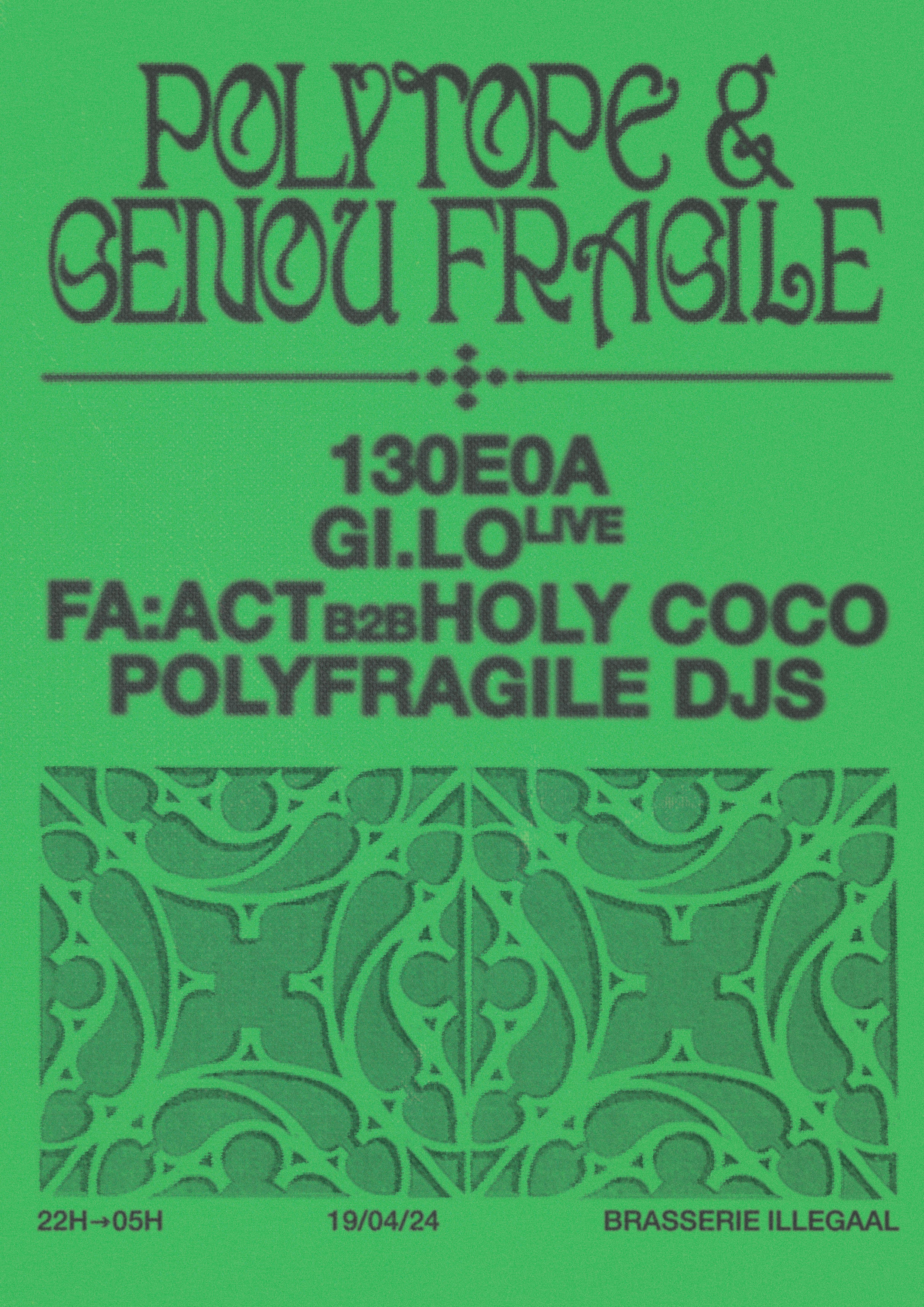 Polytope & GENOU FRAGILE - フライヤー表