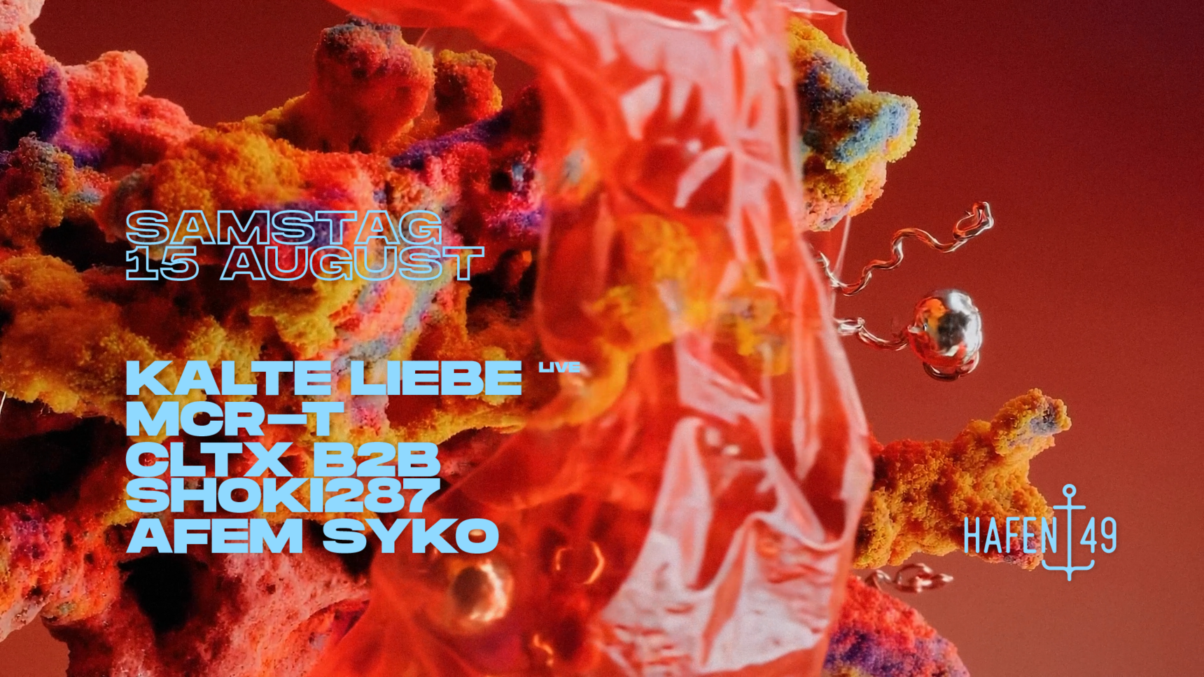Kalte Liebe live, MCR-T, CLTX b2b SHOKI287, Afem Syko at Hafen 49, Mannheim