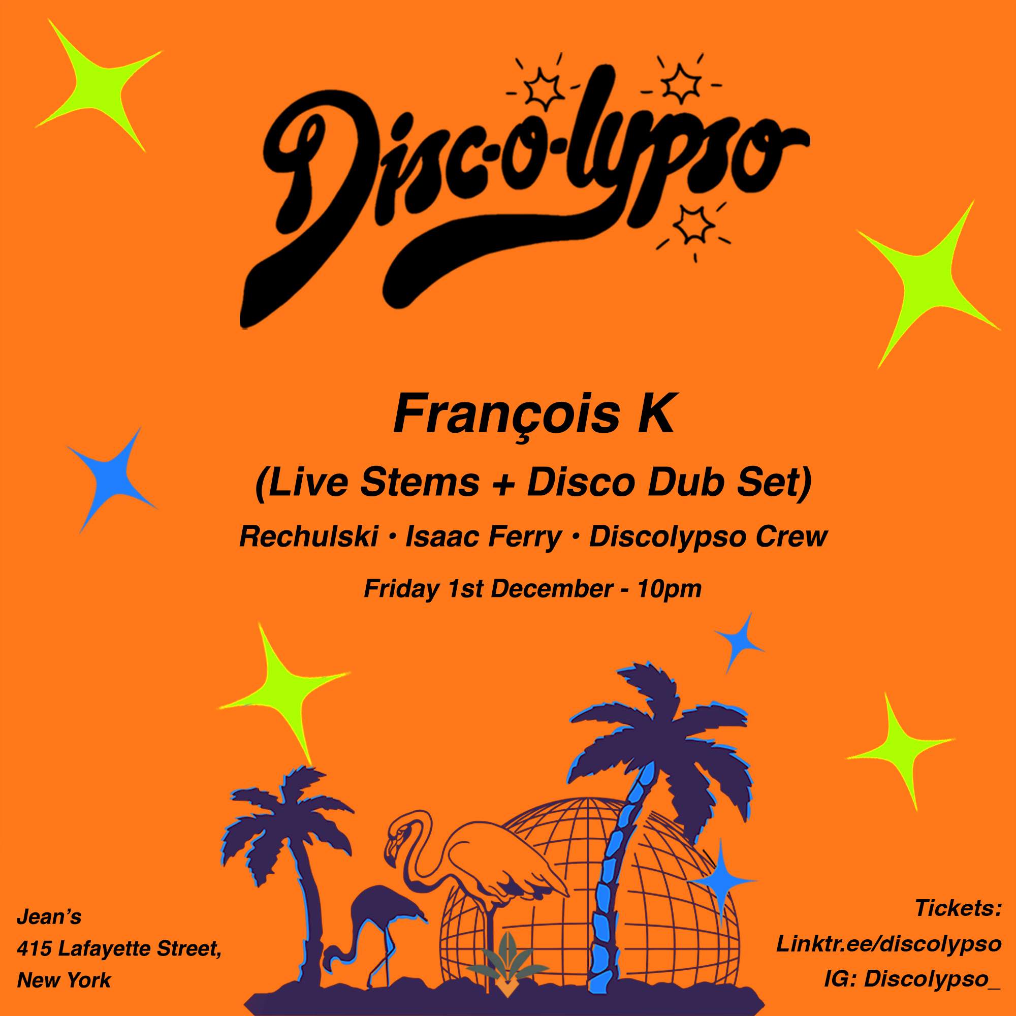 Discolypso NYC with François K - フライヤー表