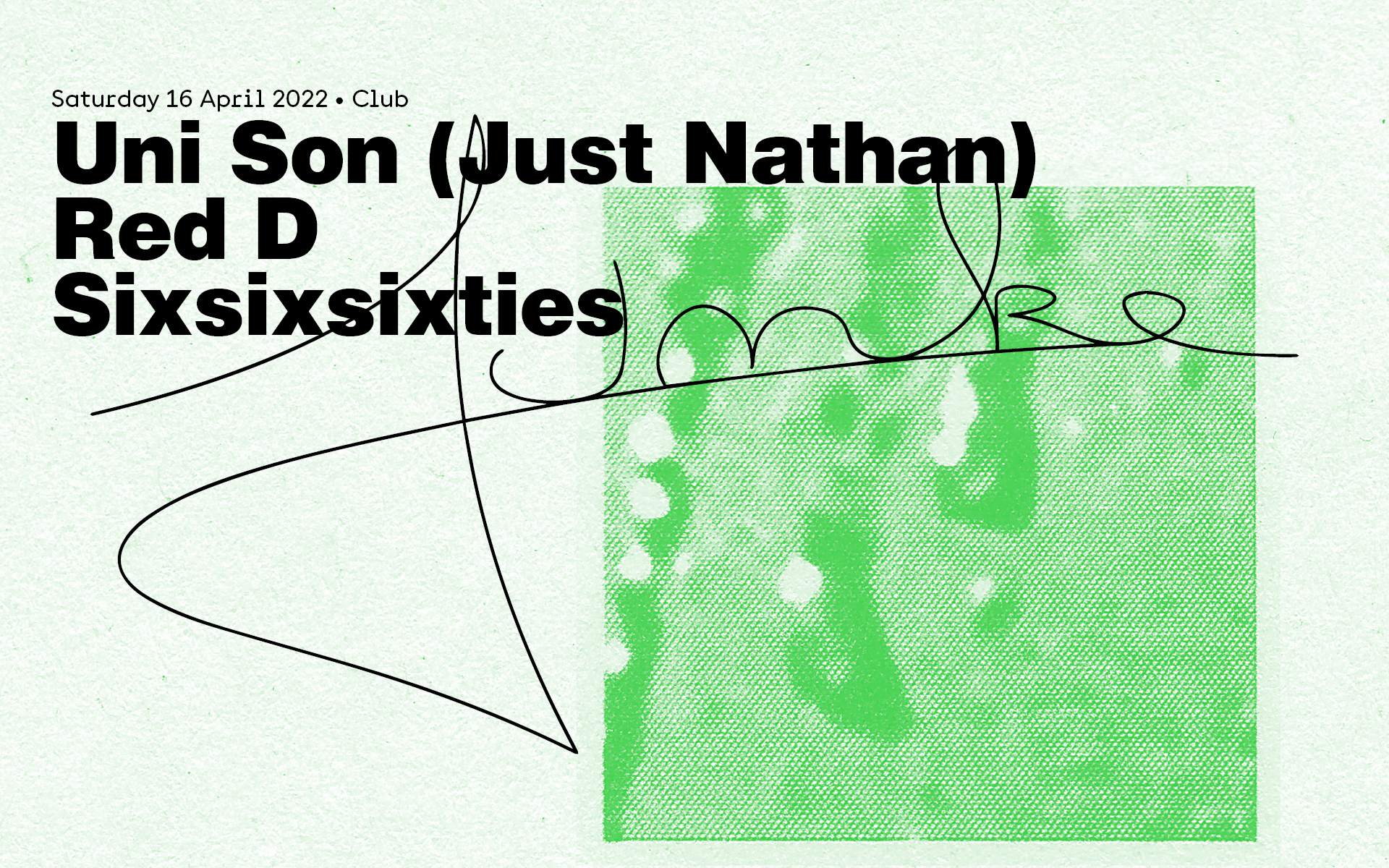 Funke w. Uni Son / Just Nathan, Red D, Sixsixsixties - フライヤー表
