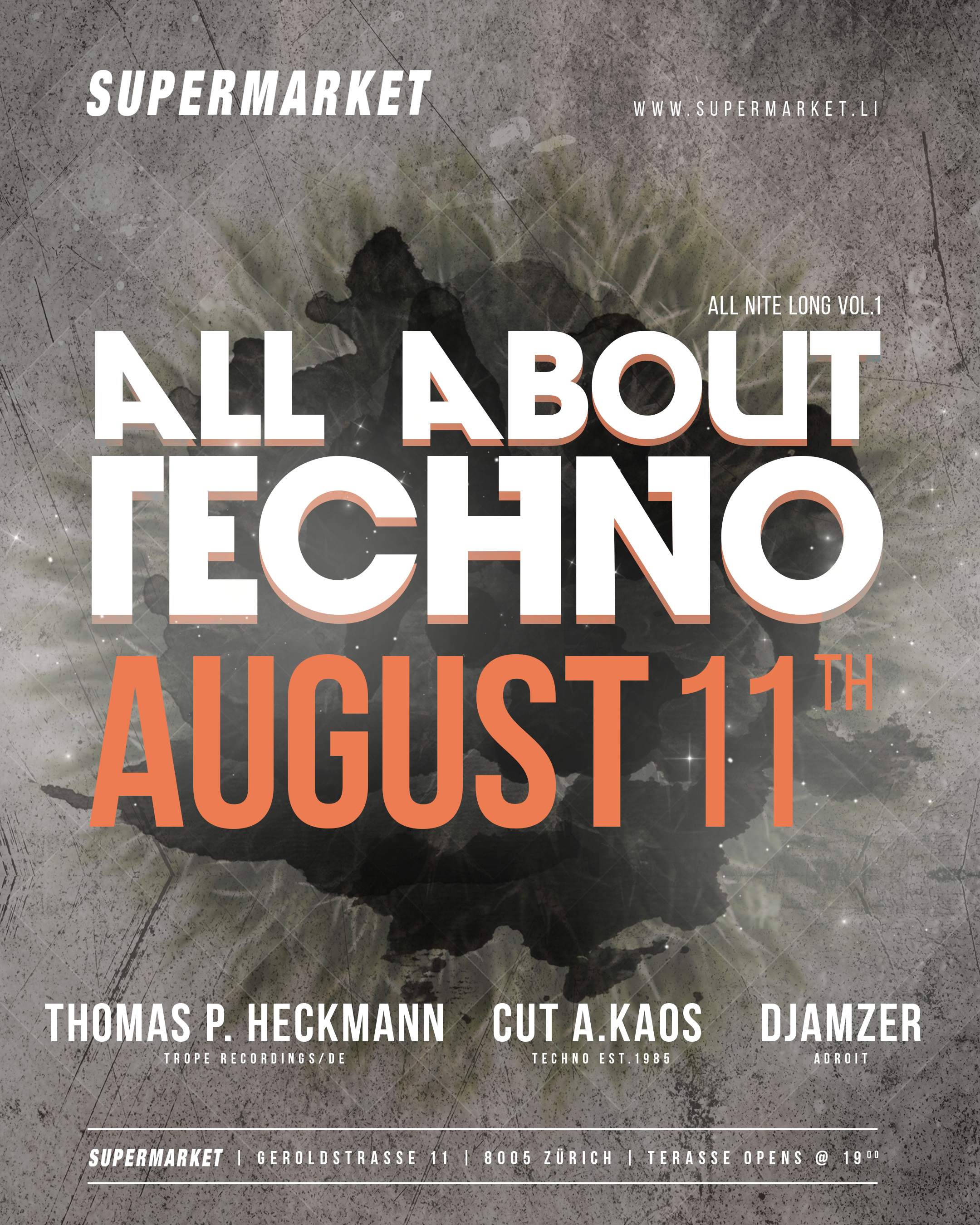 It, s all about techno w/ Thomas P. Heckmann - フライヤー表