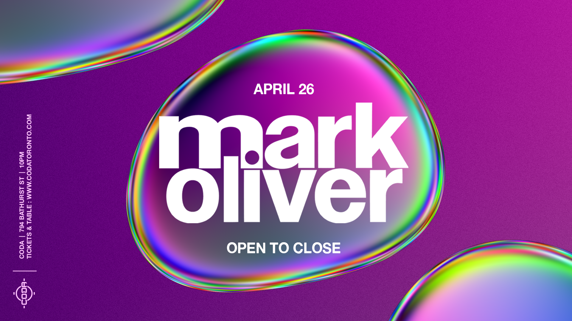 Mark Oliver - Open To Close - Página frontal