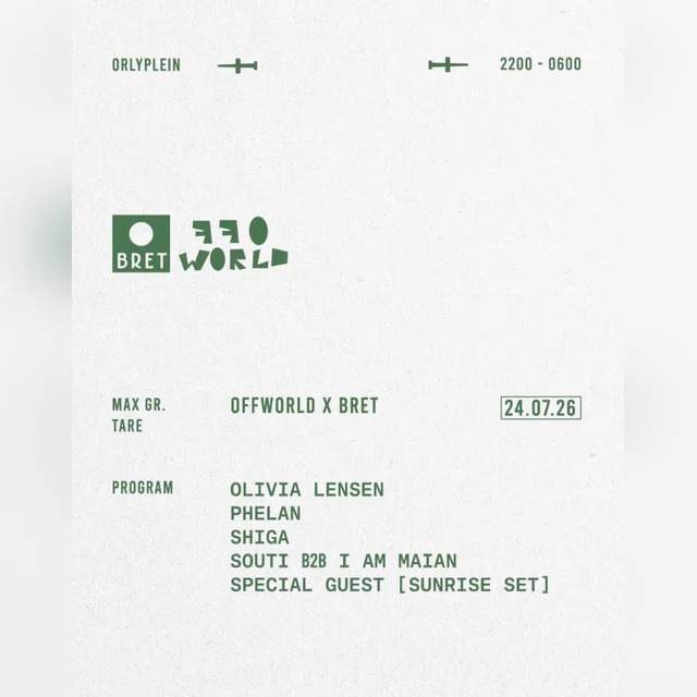 BRET x Off World - Olivia Lensen & Tsepo at BRET, アムステルダム
