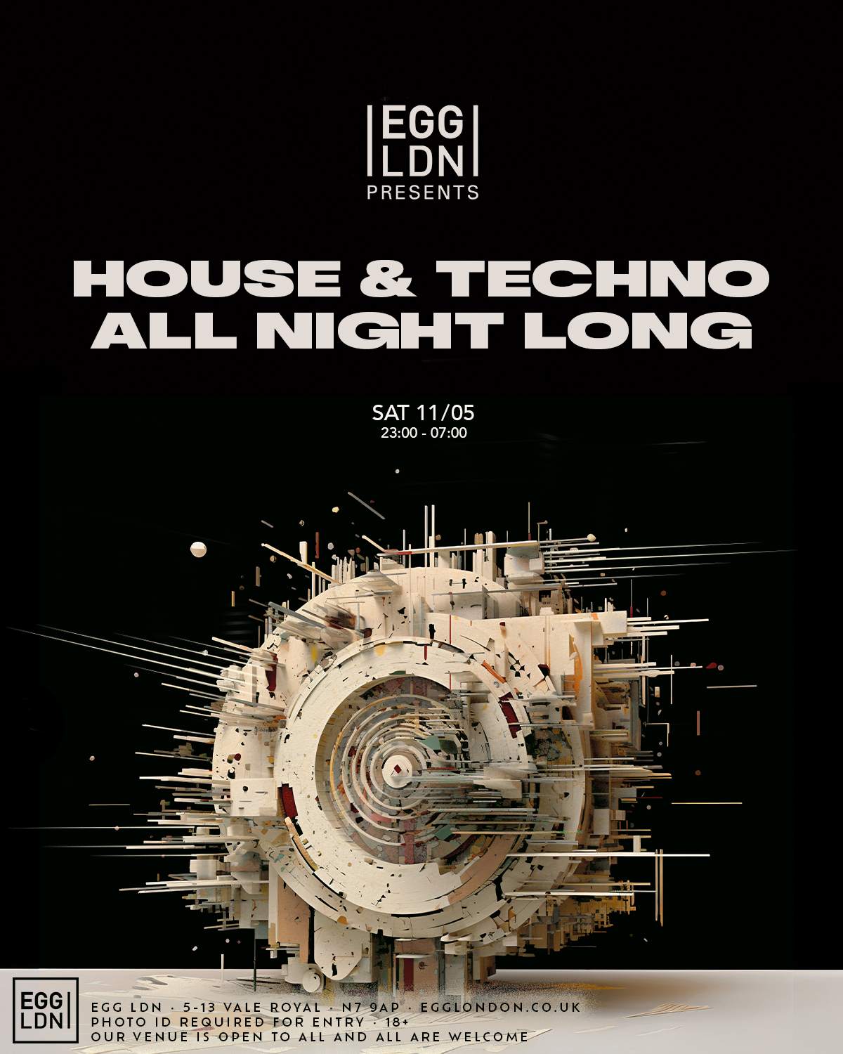 Egg LDN Pres: House & Techno All Night Long - Página trasera
