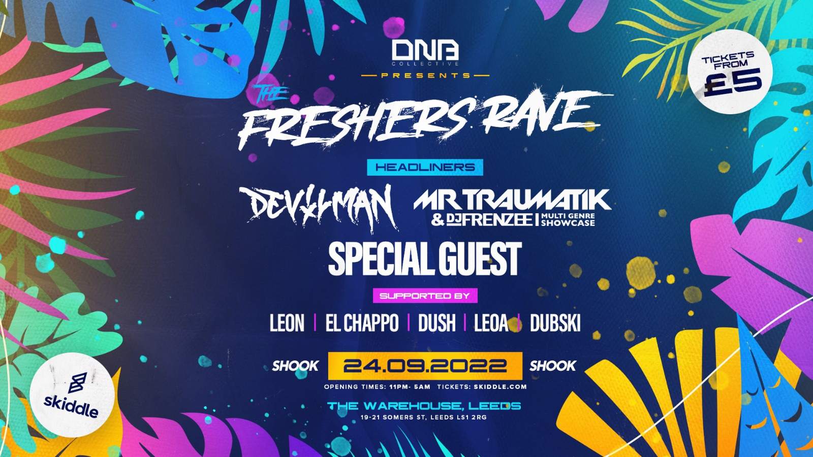 DNB Collective: The Freshers Party - フライヤー表