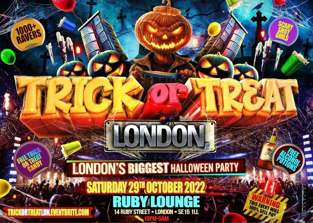 Trick Or Treat London London's Biggest Halloween Party at Ruby Lounge