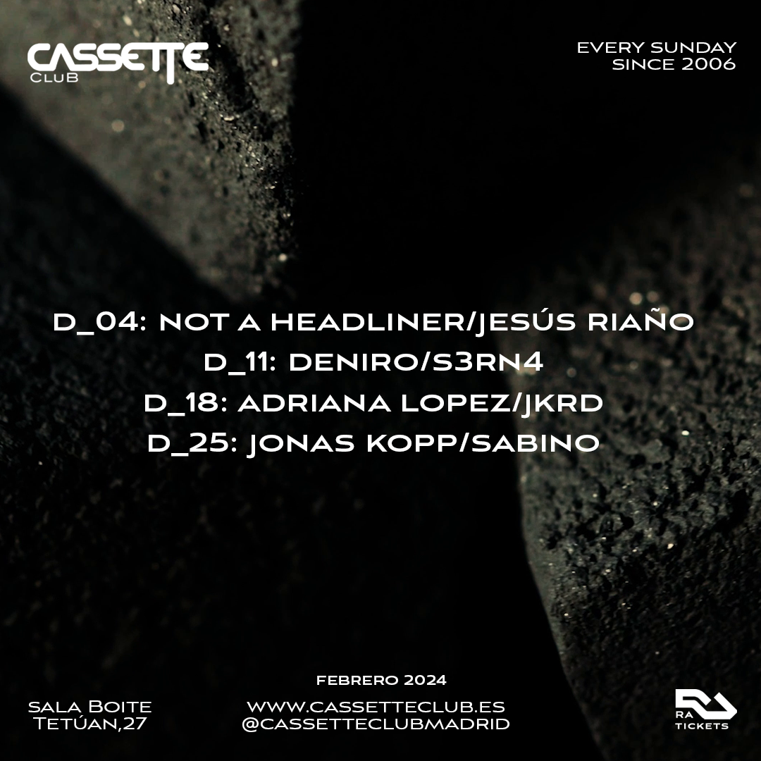 Cassette Club: Jonas Kopp + SABINO - Página trasera