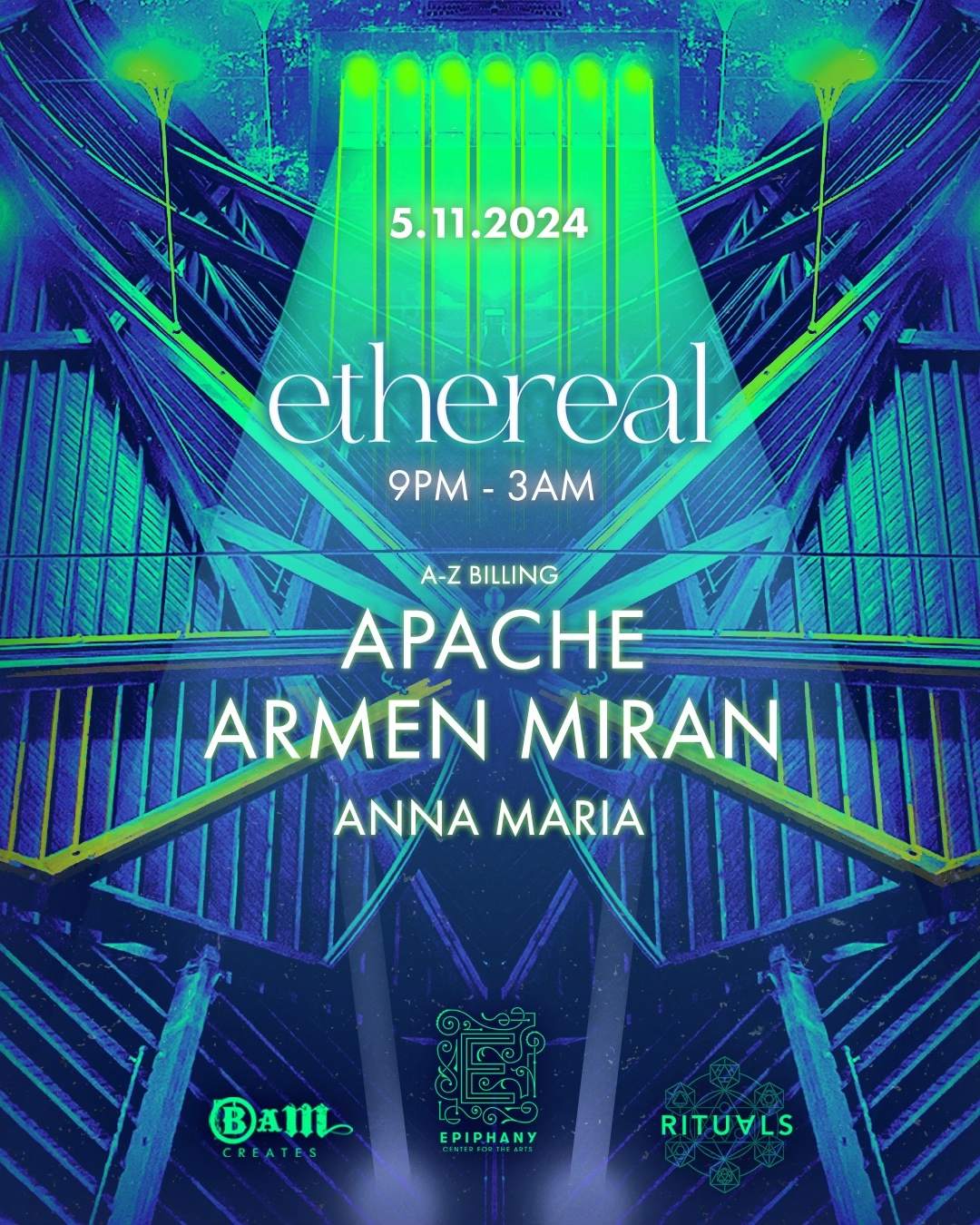Ethereal with Apache + Armen Miran + Anna Maria - フライヤー表