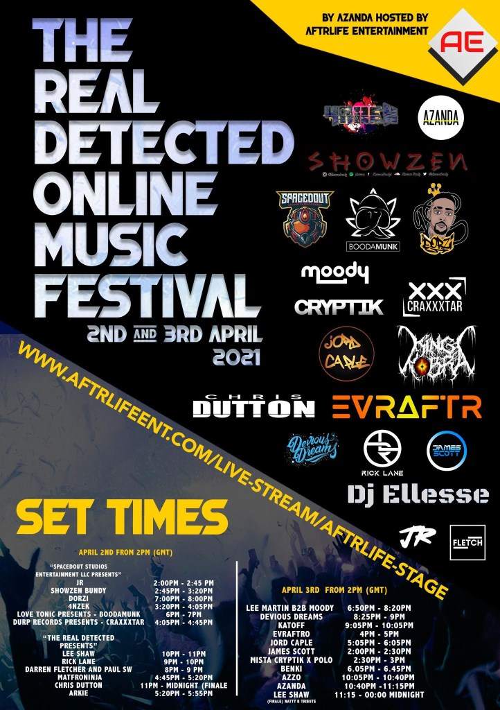 The Real Detected Music Festival (Hosted by Aftrlife Entertainment and Twitch) - Página frontal