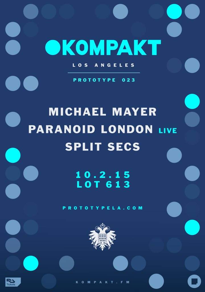Prototype 023: Kompakt Los Angeles - Michael Mayer, Paranoid London (Live), Split Secs - Página frontal