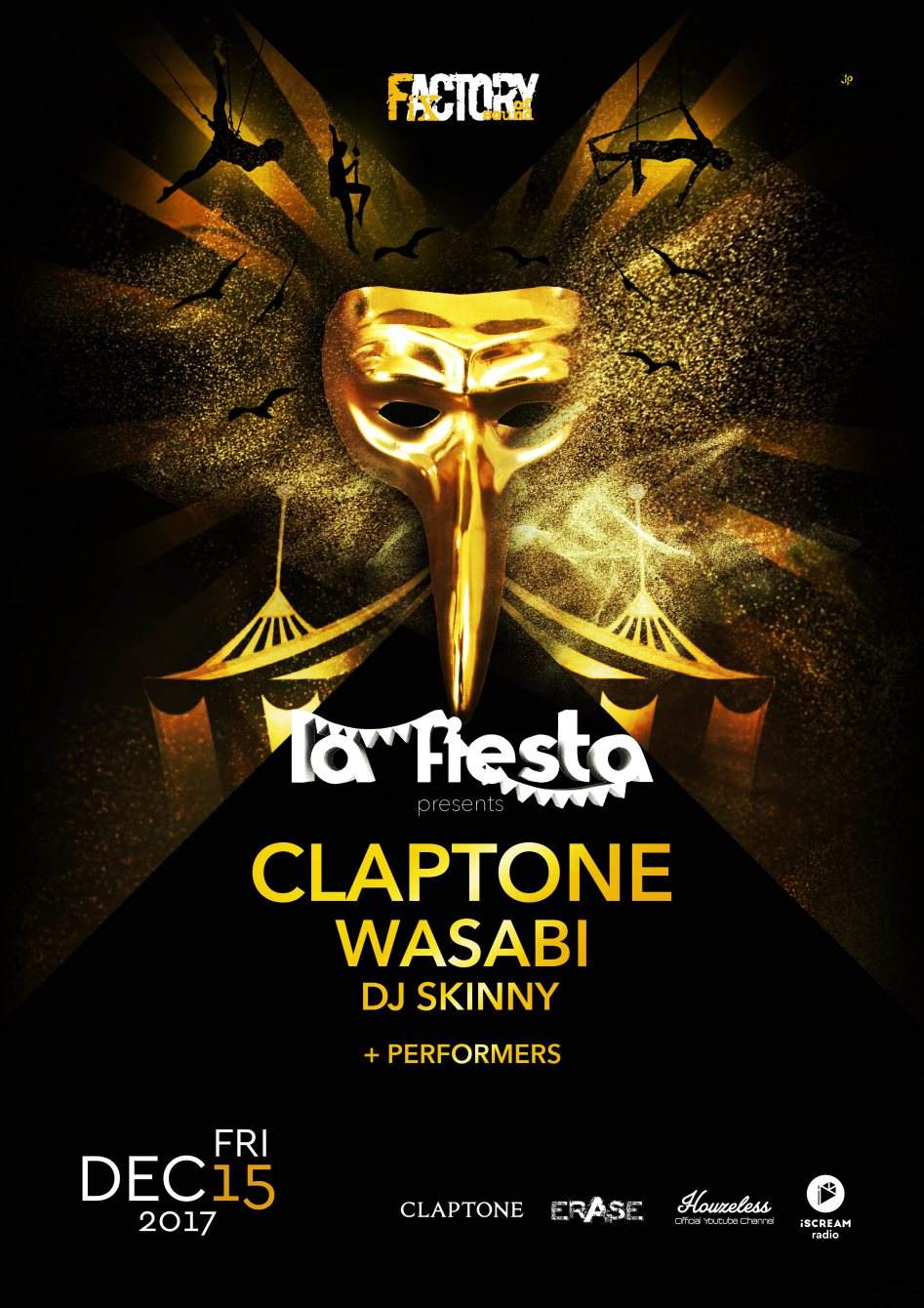 La Fiesta Feat. Claptone, Wasabi, Dj Skinny - フライヤー表