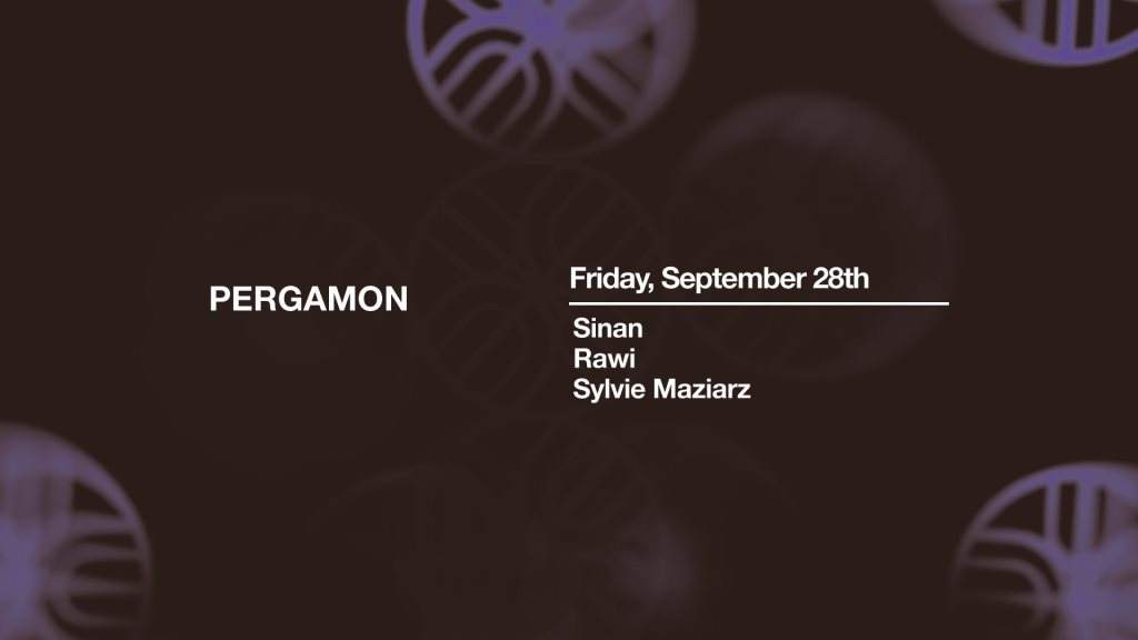 Friday / Sylvie Maziarz // Rawi // Sinan / Pergamon Club - フライヤー表