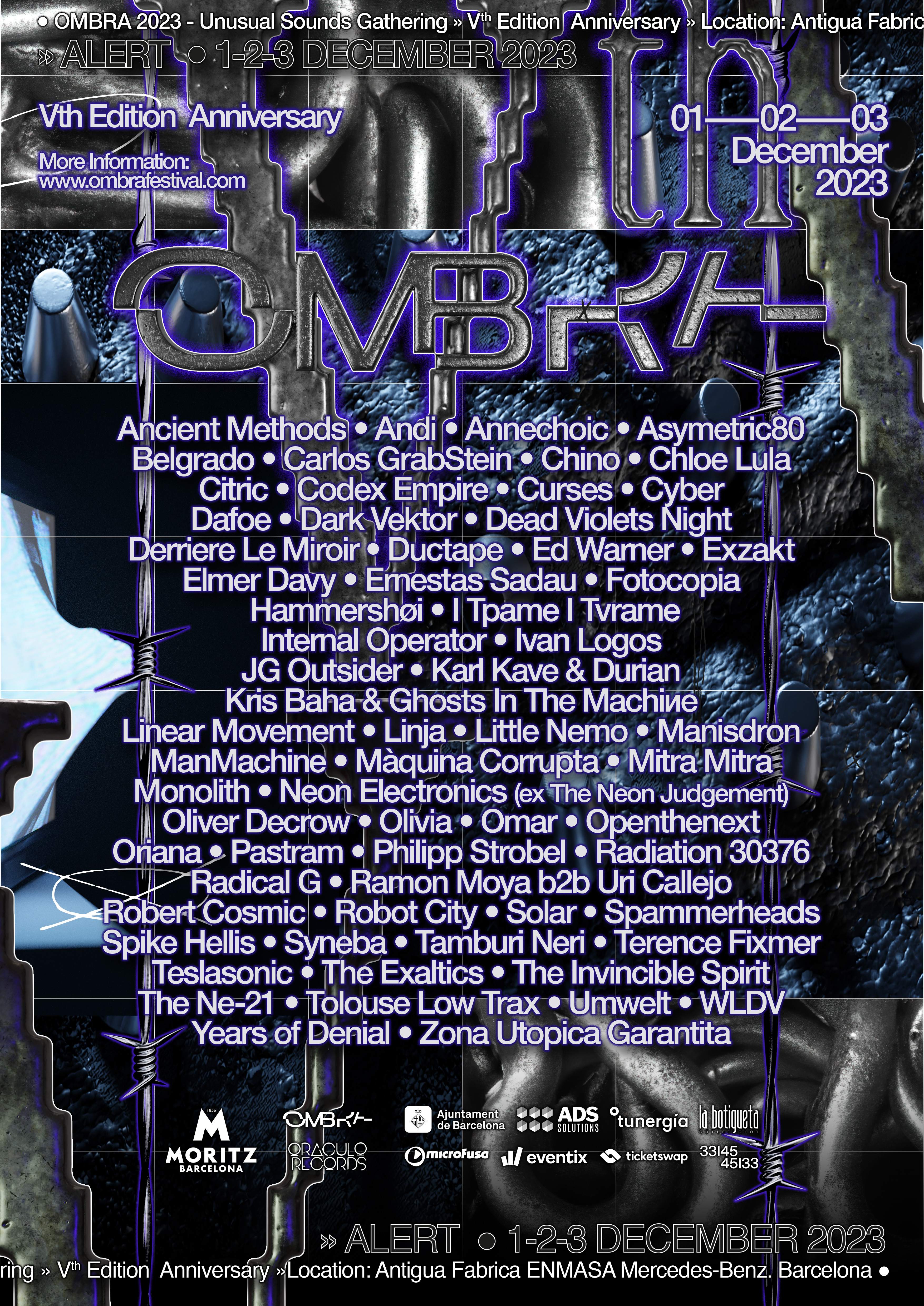 Ombra Festival 2023 / Day 3 - フライヤー裏