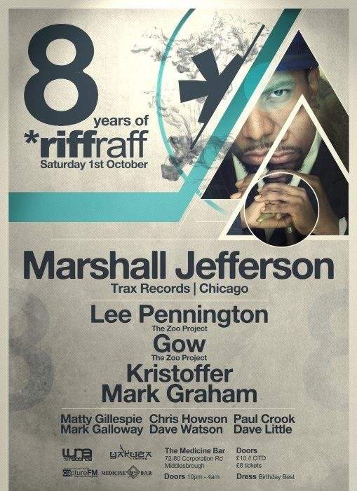 riffraff presents Marshall Jefferson - フライヤー表