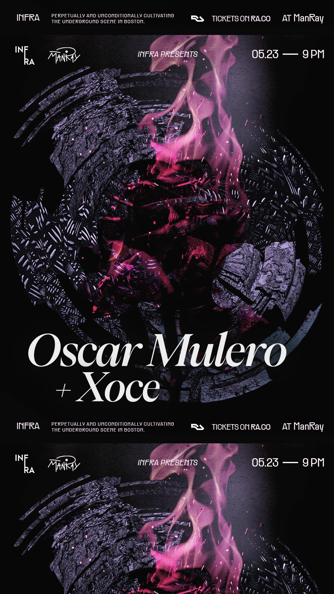 Infra presents Oscar Mulero & Xoce - フライヤー裏