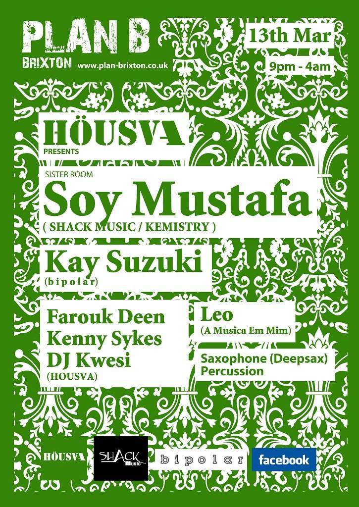 Housva with Soy Mustafa - フライヤー裏