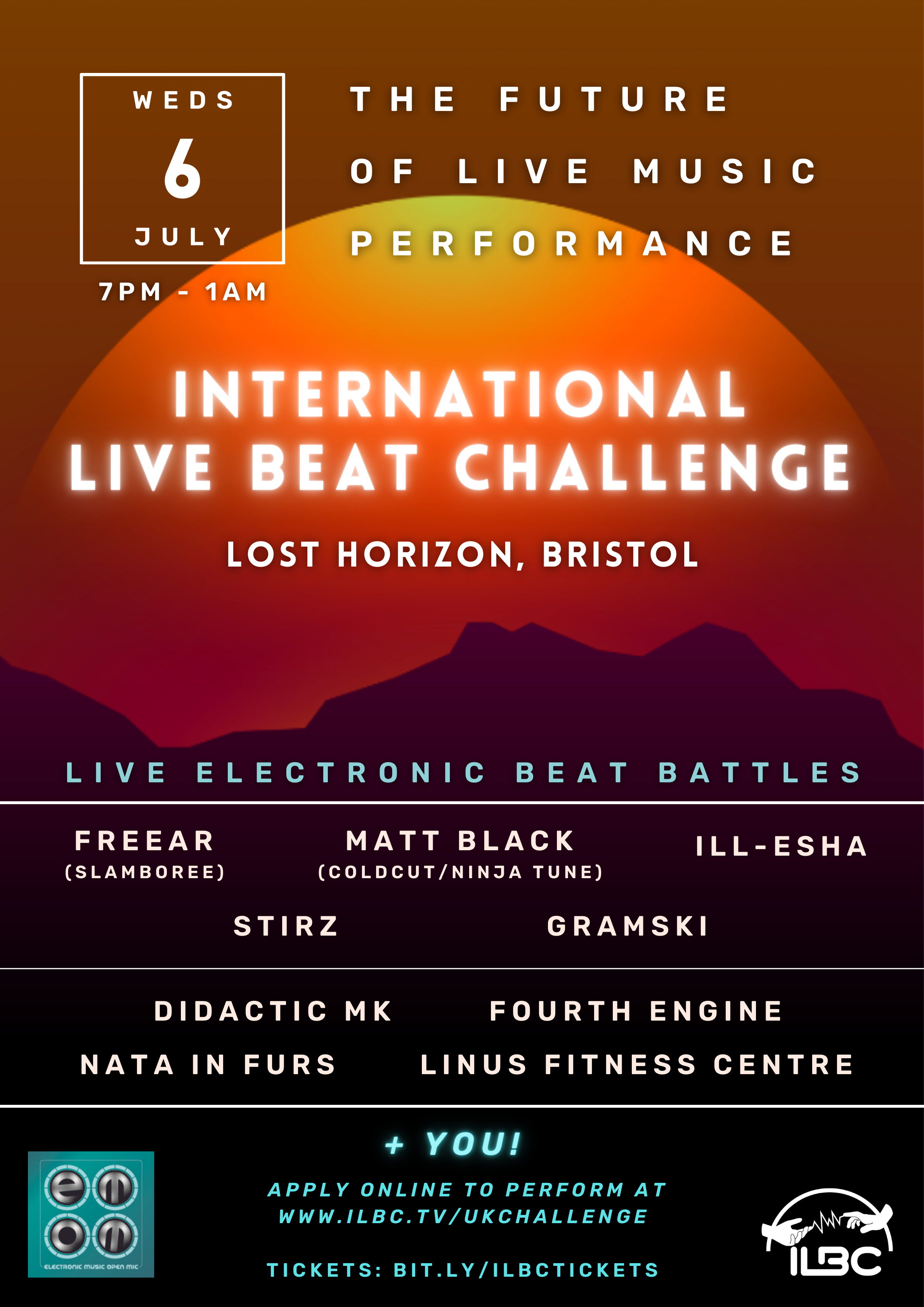 International Live Beat Challenge - フライヤー表