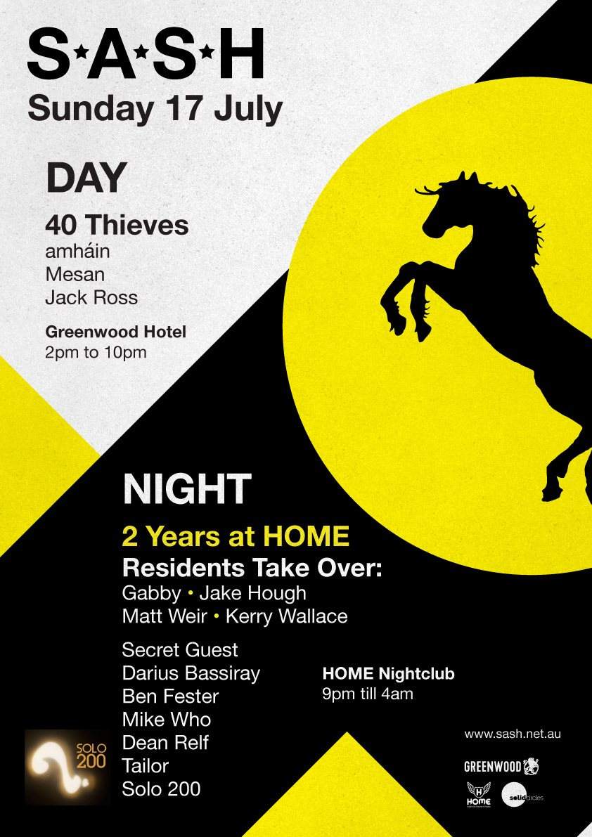 S.A.S.H by Day / Night - 40 Thieves - 2 Years at Home - Página frontal