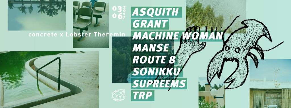 Concrete x Lobster Theremin: Route 8, Asquith, TRP, Grant, Machine Woman, Sonikku, Manse, Supre - Página frontal