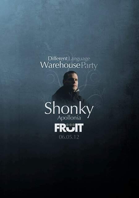 Different Language Warehouse Party with Shonky - フライヤー裏