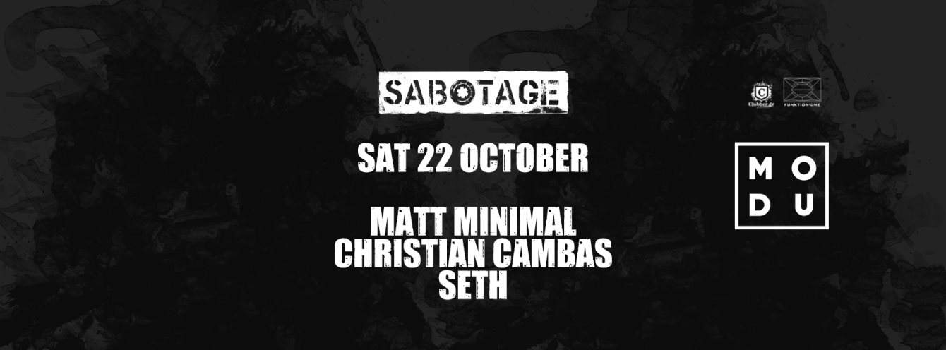 Matt Minimal [1605 / Sabotage] & Christian Cambas - フライヤー表