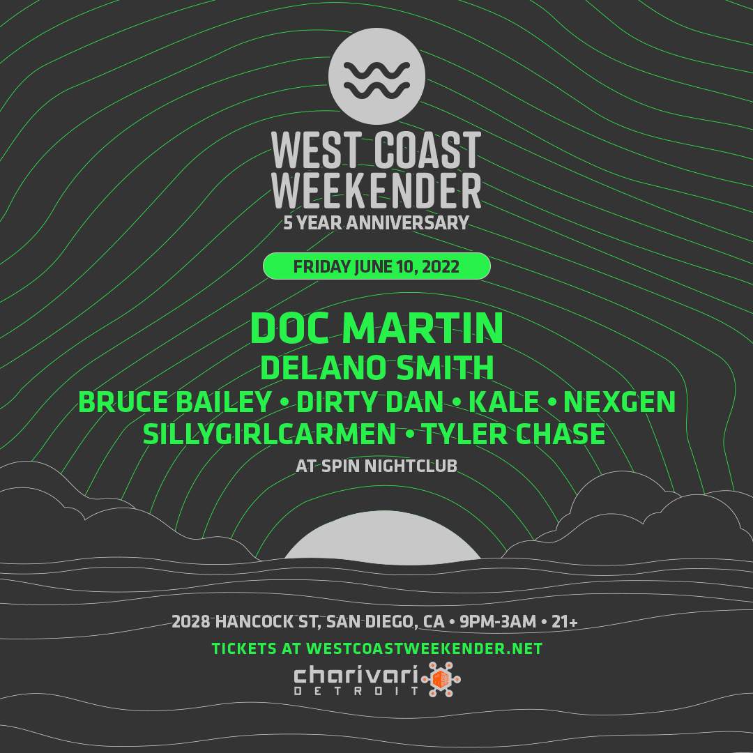 Weekender 5 Year Anniversary Opening Party: Doc Martin, Delano Smith, Bruce Bailey - フライヤー表