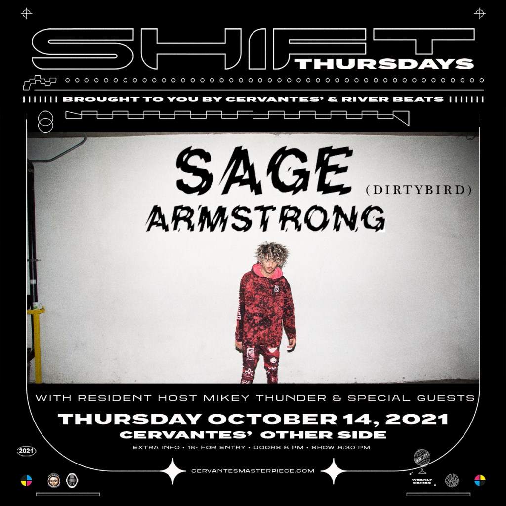 Shift Thursdays: Sage Armstrong with Special Guests - Página frontal