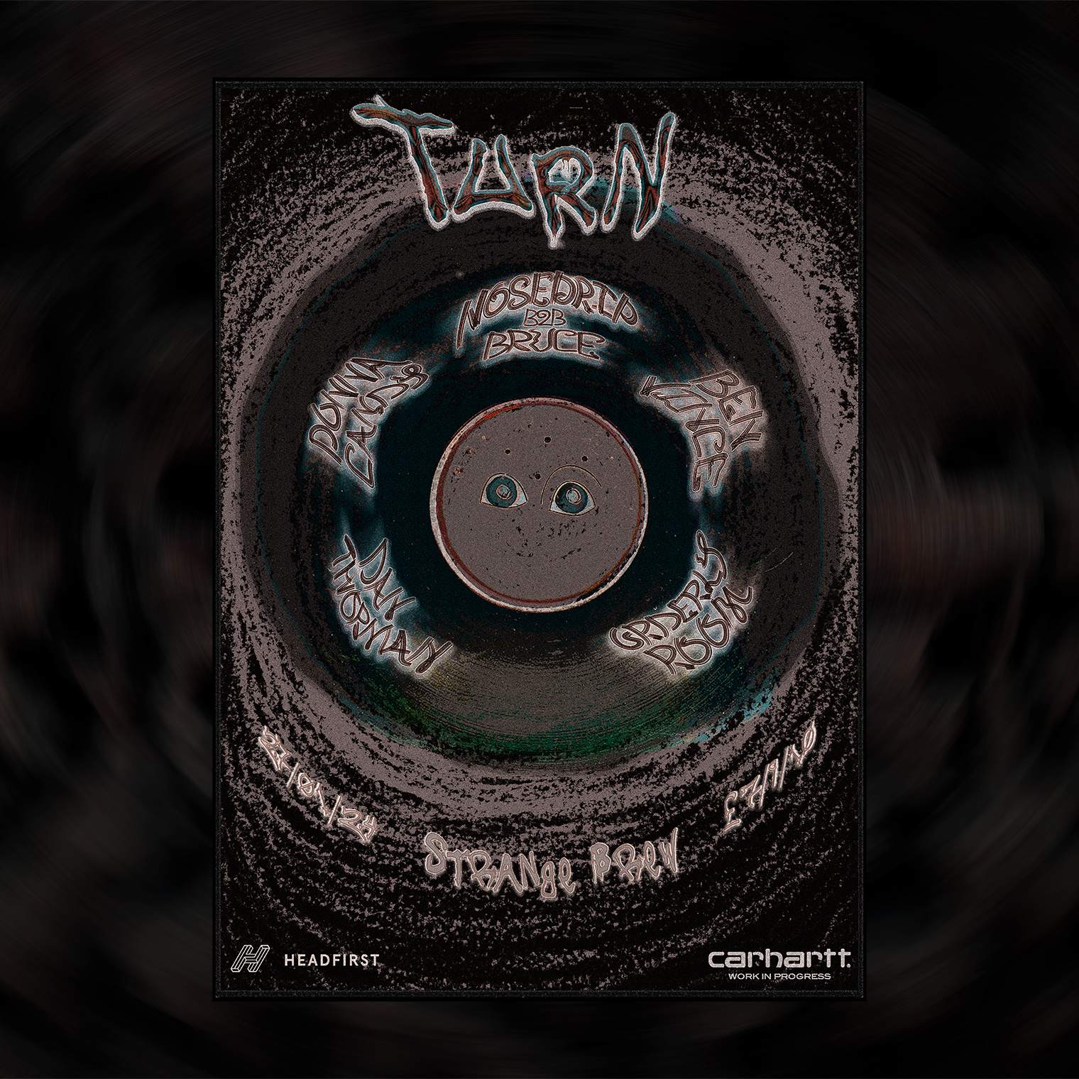 TURN'24: Nosedrip+Bruce, DONNA CANDY, BEN VINCE  - フライヤー裏